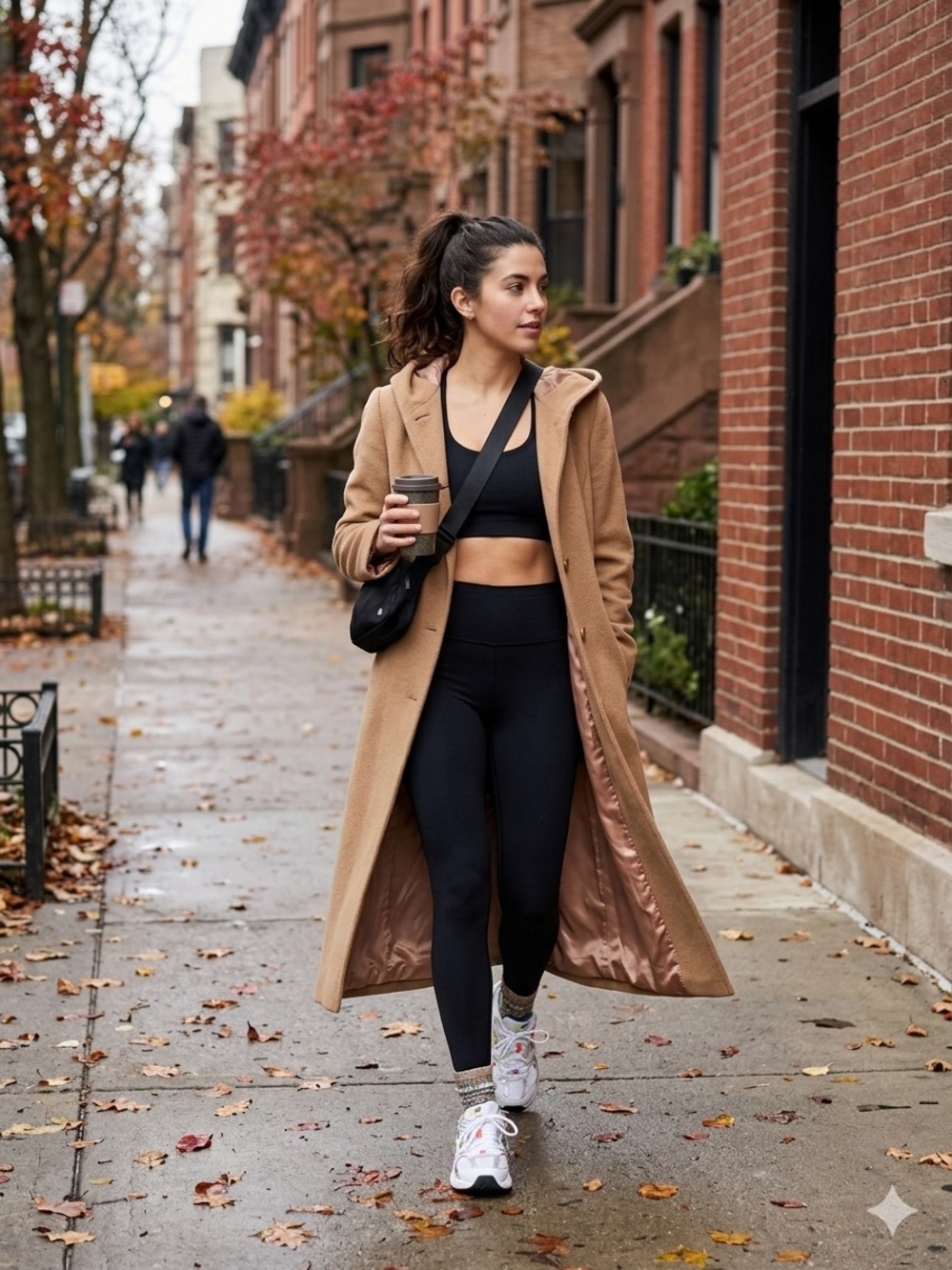 Jones New York Camel Hooded Trench Coat